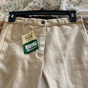 Women's Beige Stretch Cotton Riding Pants